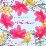 Floral Valentine Card