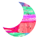 Baby Moon Abstract Glitter PNG