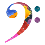 Abstract Bass Clef PNG