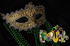 Mardi Gras Beads Mask
