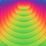 Neon Colors Semicircle Colorful