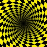 Optical Illusion Checkerboard Pattern