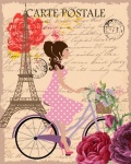 Paris Travel Postcard Poster
