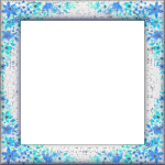 Frame Flowers Blossoms Pattern