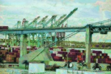 Shipping Port Digital Painting
