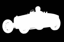 Silhouette White, Racing Car, Clipart