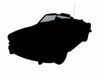 Silhouette Black Car, Clipart