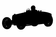 Silhouette Black, Racing Car, Clipart