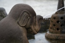 Statue, Elephant, Fountain