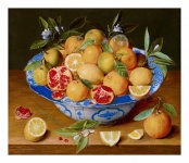 Still Life Bowl Of Lemons Fruits