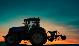 Tractor, Silhouette, Sunset