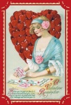 Valentine Vintage Woman Heart