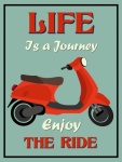 Vespa Moped Vintage Poster