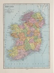 Vintage Ireland Map