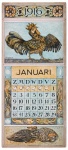 Vintage Rooster Calendar 1916