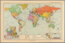 Vintage World Map 1937