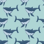 Whale Pattern Background