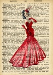 Woman Retro Dictionary Page