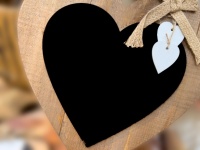 Wooden Blackboard Heart