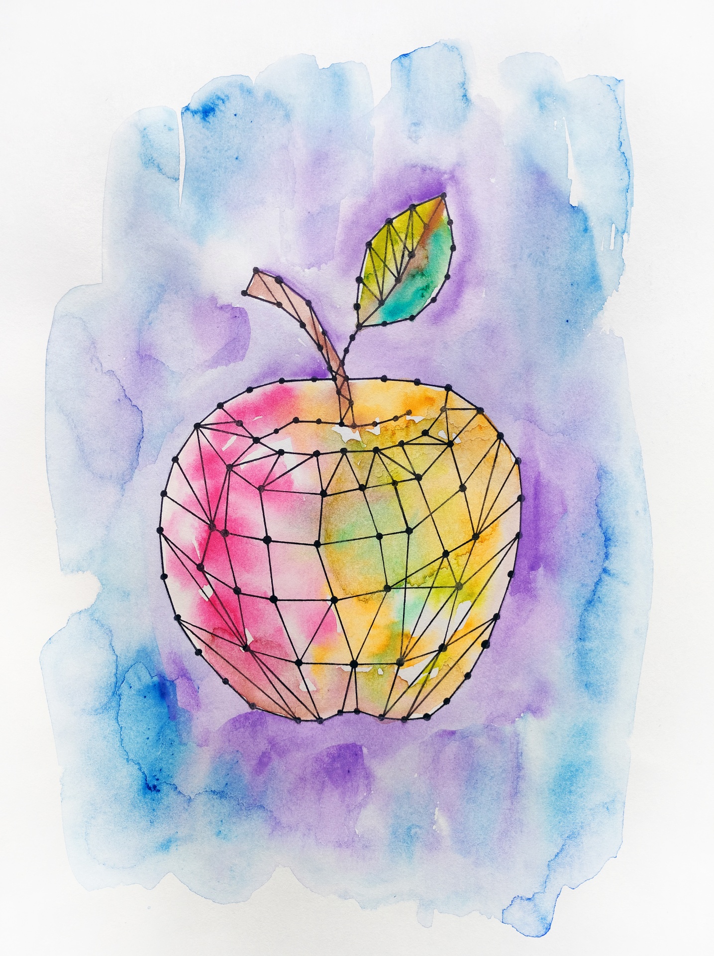 Apple, Sketch, Line Art
