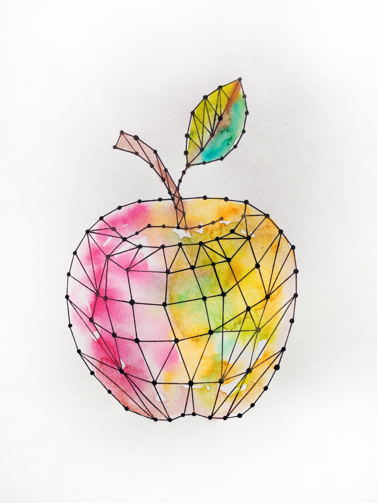 Apple, Sketch, Line Art
