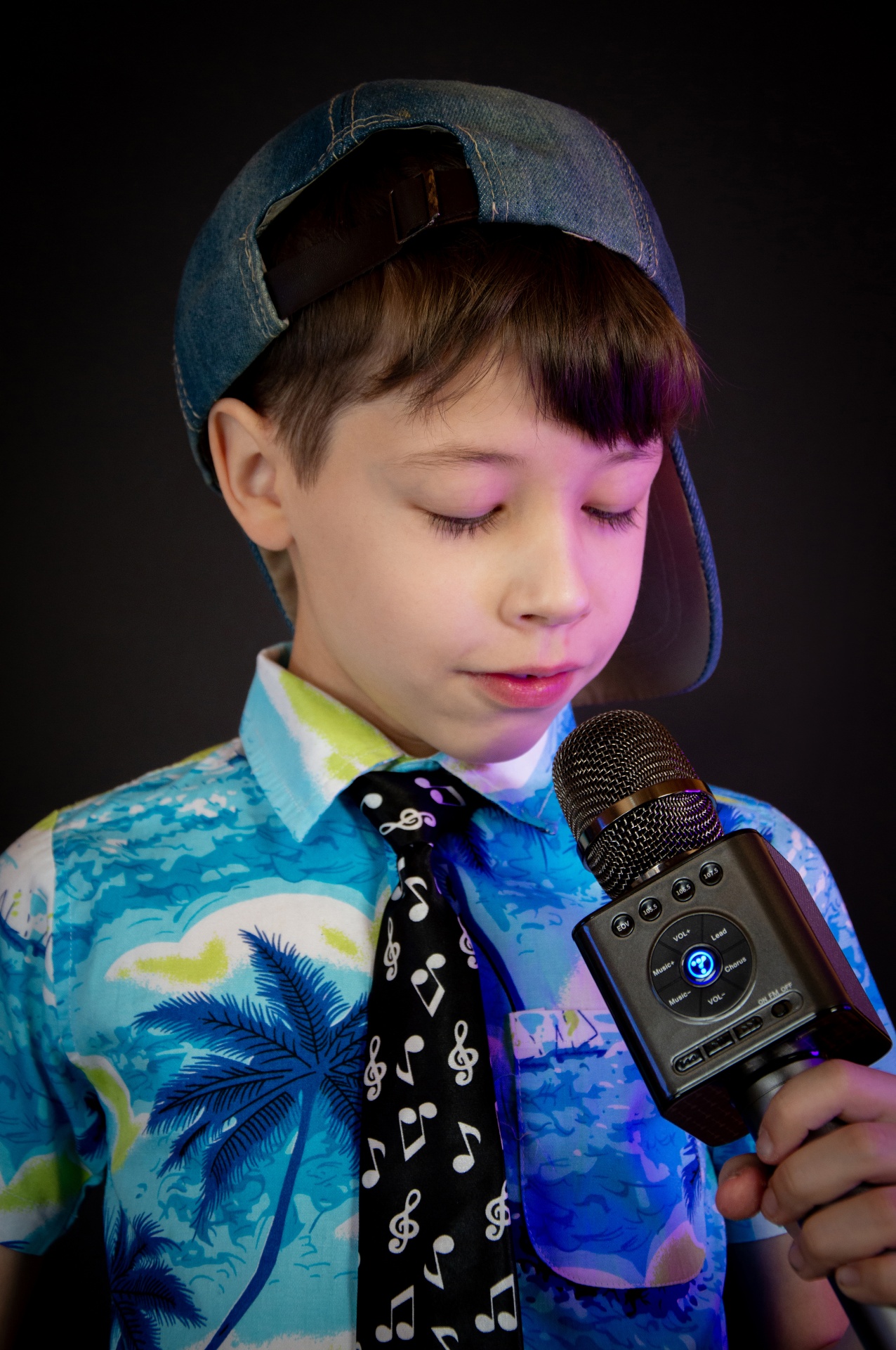 Boy, Child, Microphone, Karaoke