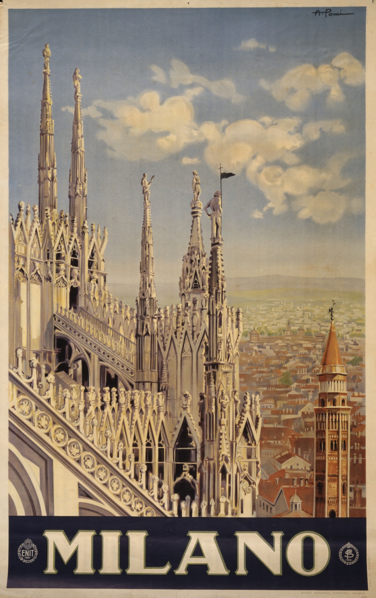 Milan Italy Travel Poster
