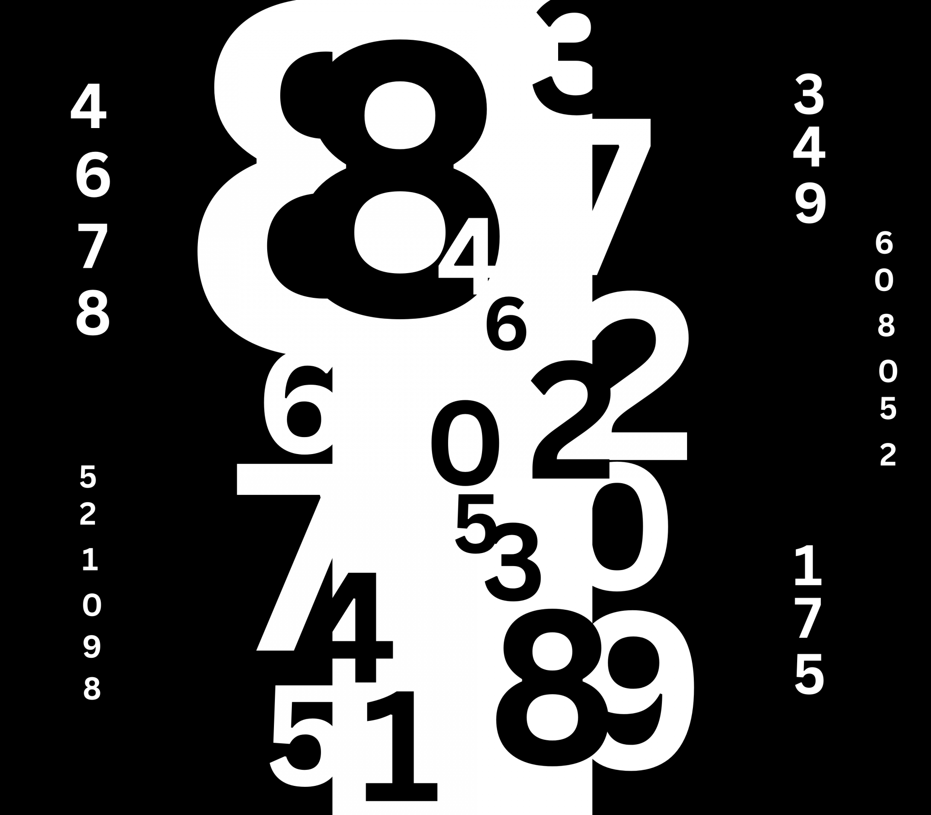 Numbers Typography Abstract