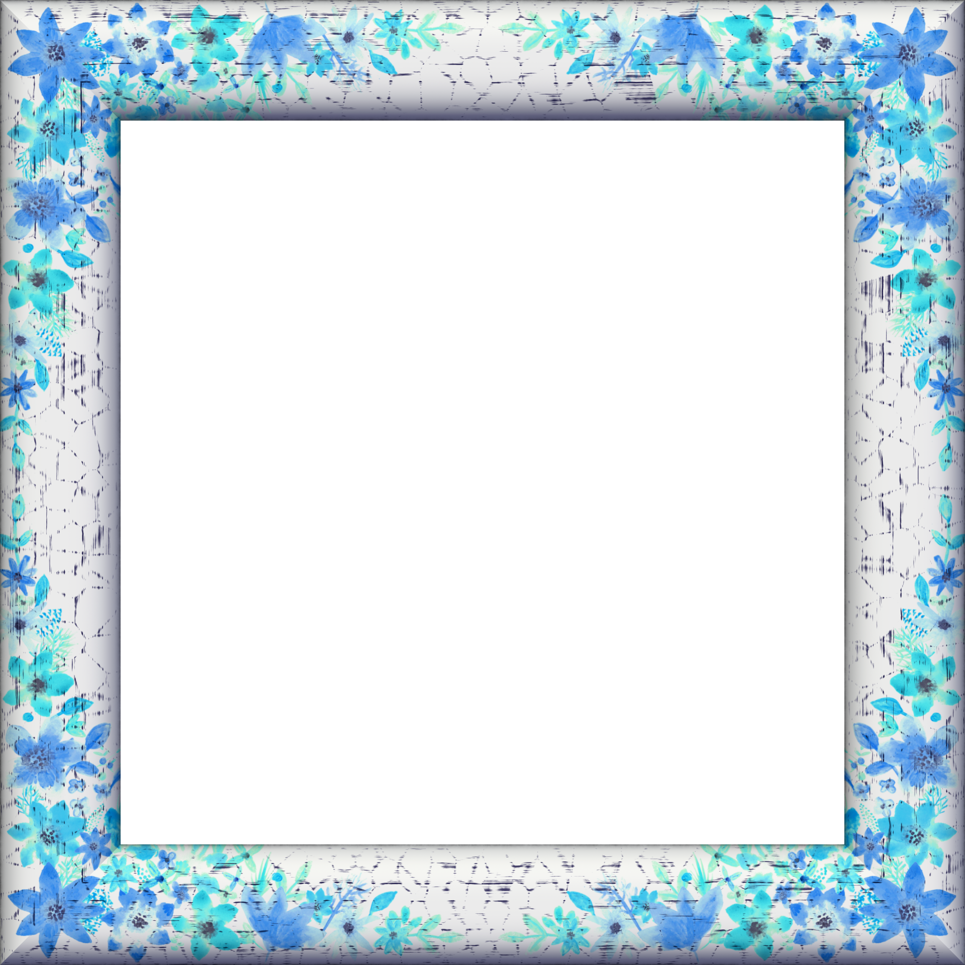Frame Flowers Blossoms Pattern
