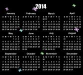 2014 Calendar With Butterflies