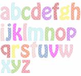 Alphabet Letters Pastel Colors