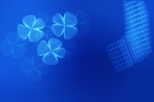 Blue Four-Leaf Clover Background