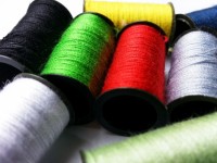 Colored Spools Of Yarn