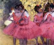 Dancers In Pink Between The Scenes
