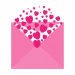 Hearts Envelope Pink Clipart