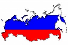 Map Of Russia In Russian Flag