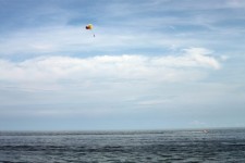 Parachute On The Sea By Boat