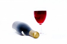 Red Wine Bottle And Glass