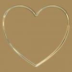 Simple Heart Metallic Outline