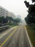 Singapore Hazy Sky And Road