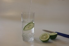Water With Slice Of Lime