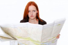 Woman And Map