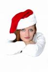 Woman And Santa Claus Hat