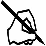 Writing Left Hand Silhouette