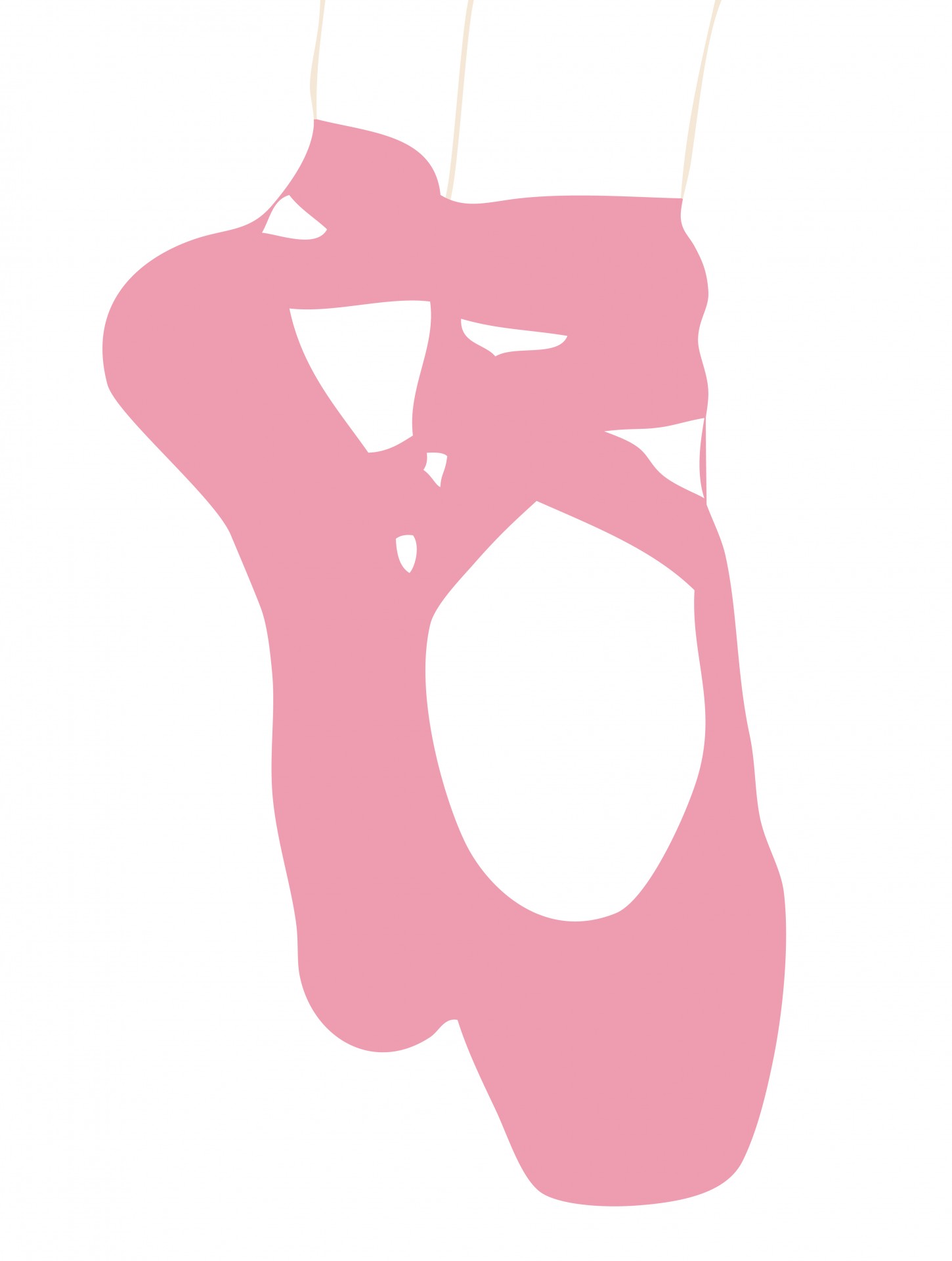 Pretty pink ballet shoes in pink clipart for scrapbooking