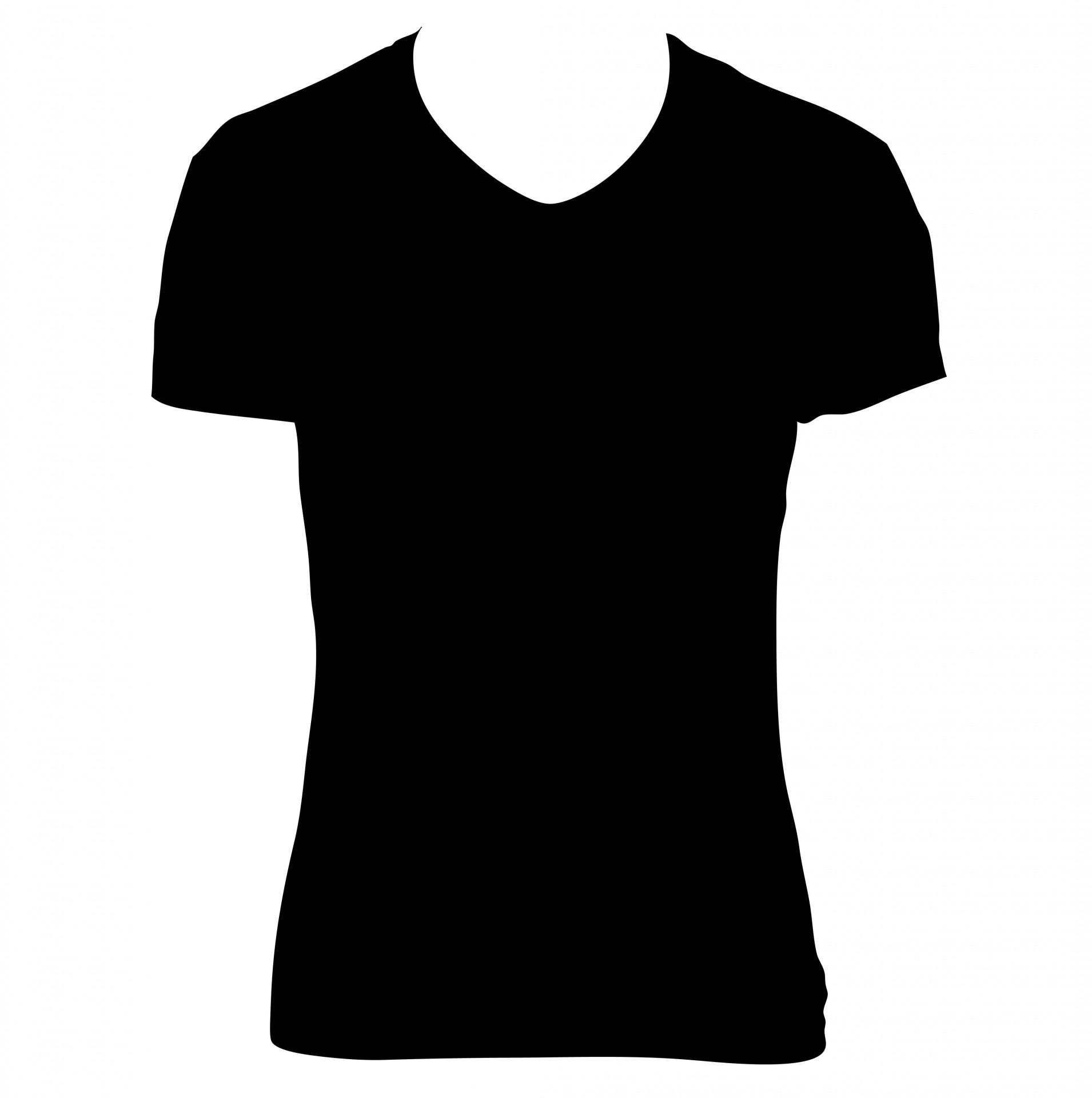 Black t-shirt clipart illustration for scrapbooking