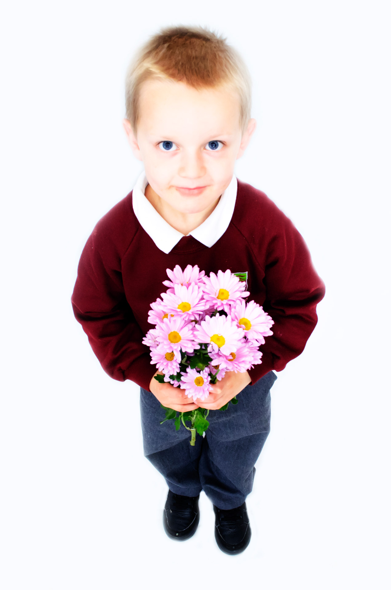 Child And Flowers