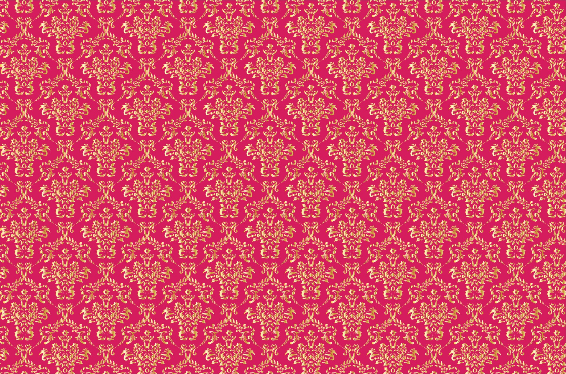Damask pattern background in gold and pink for scrapbooking