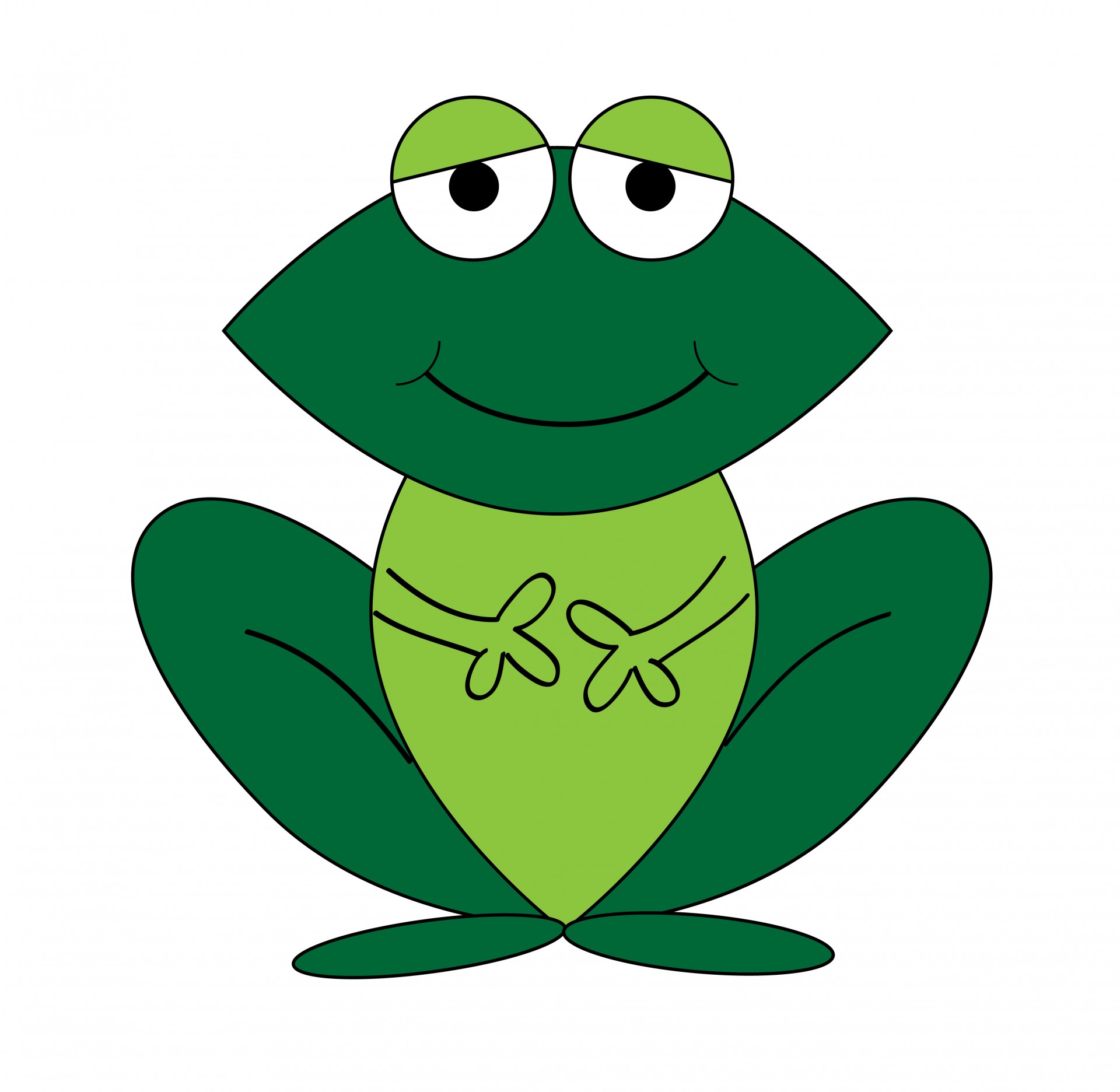 Cute frog cartoon illustration clipart