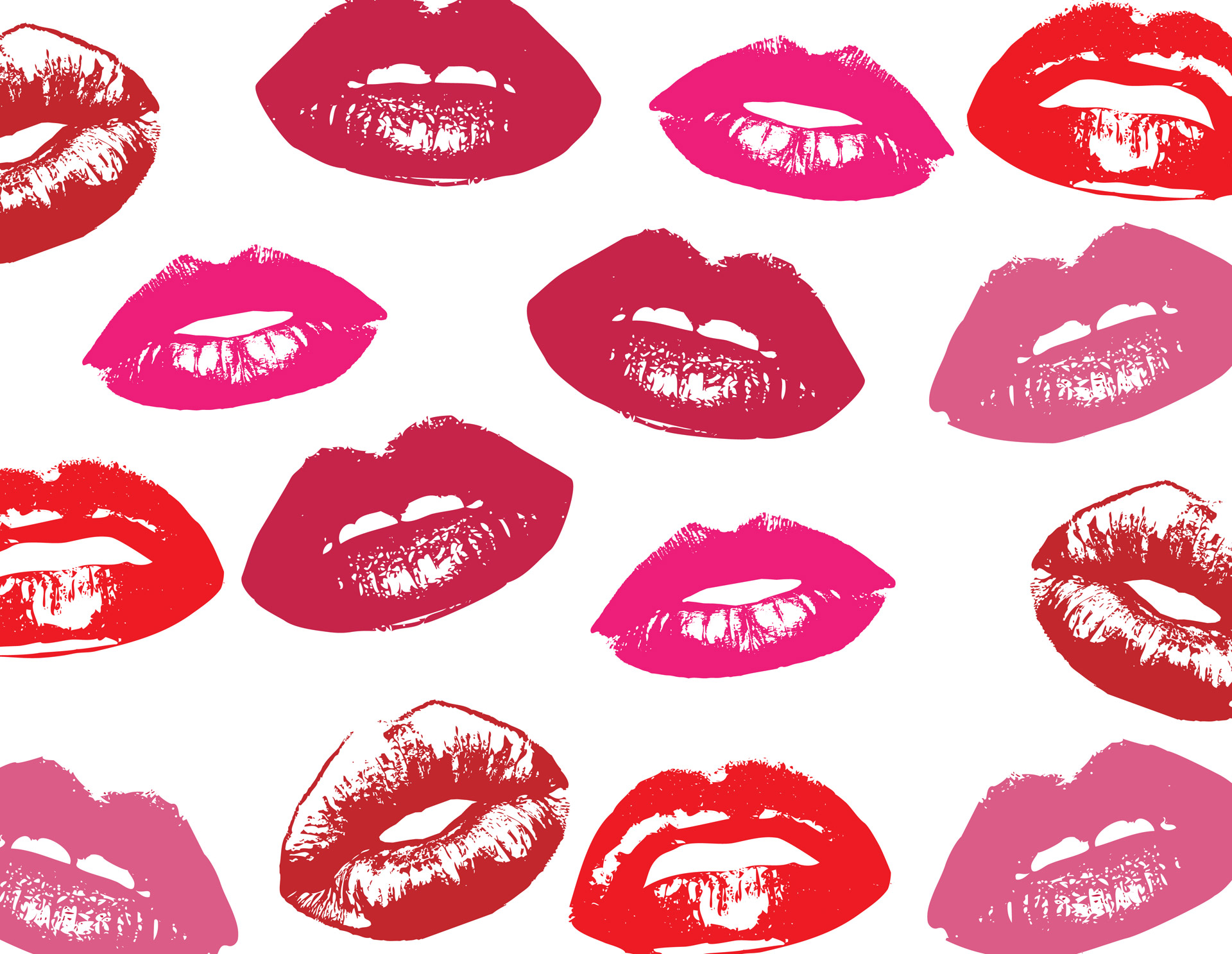Glossy Lips Wallpaper Background